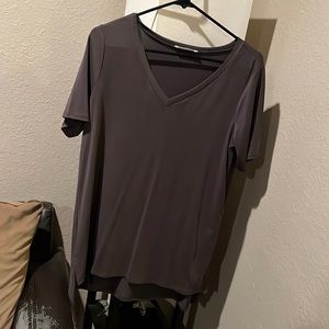 Dark Gray Zenana V Neck Top